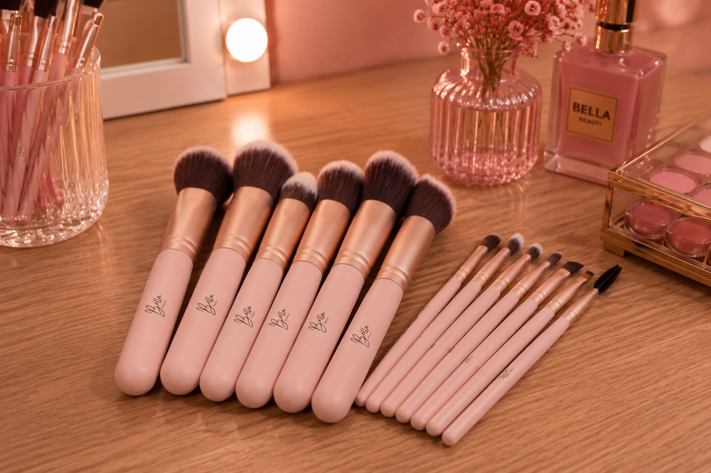 Bella Beauty 13-Delige Brush Set met Tasje